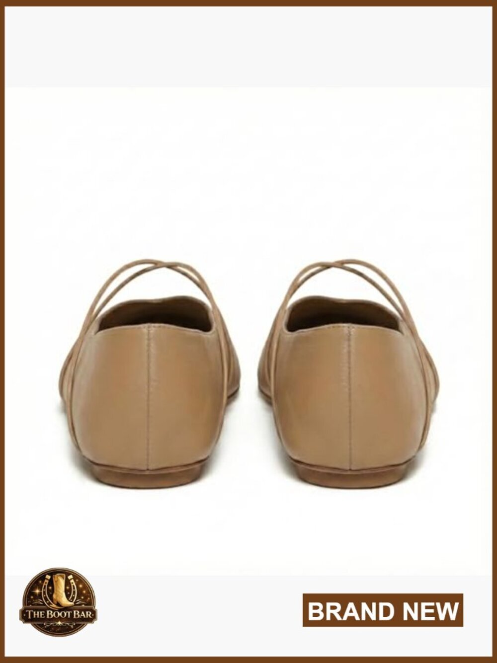 Criss-Cross Strap Square Toe Ballet Flats Slip On Comfort Shoes for Work Casual - Picture 5 of 7